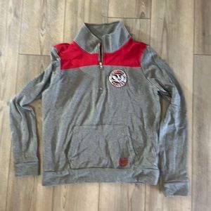 Gently used PINK Wisconsin Badgers quarter zip